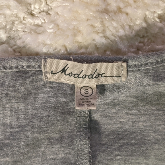 Mododoc Gray Rayon Blend Shift Dress 3/4 Sleeve, Small - Picture 4 of 7